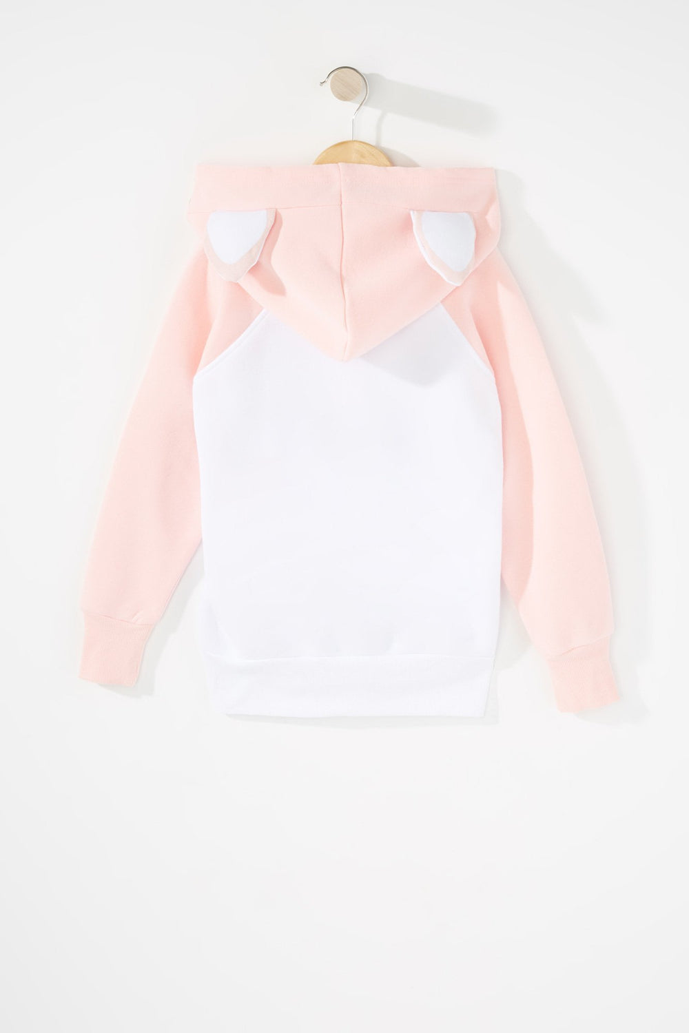 Kids Haut à capuchon à enfiler Mouton rose et blanc pour fille Blanc