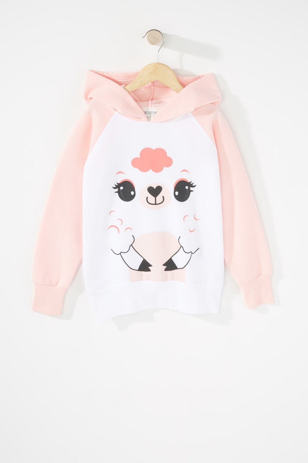 Kids Haut à capuchon à enfiler Mouton rose et blanc pour fille Blanc