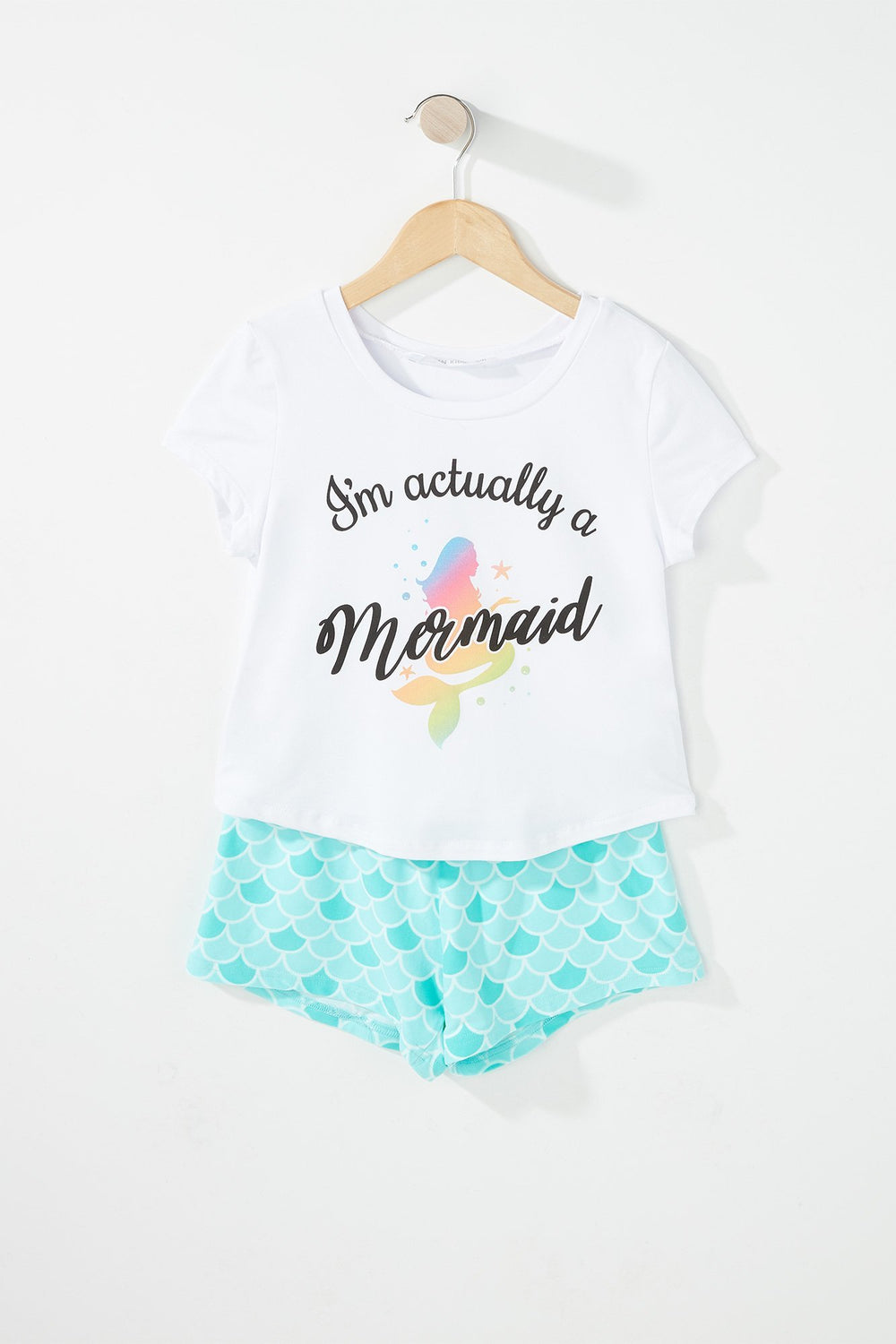 Kids Pyjama deux-pièces imprimé pour fille Blanc