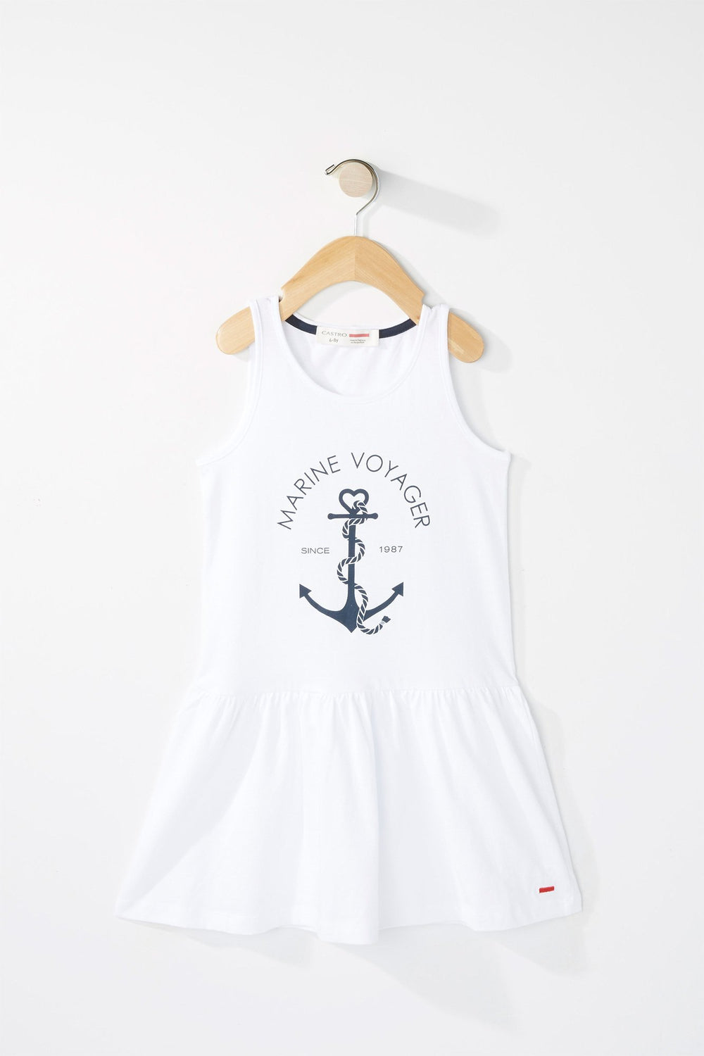Kids Robe à bas à imprimé Ancre pour fille Blanc