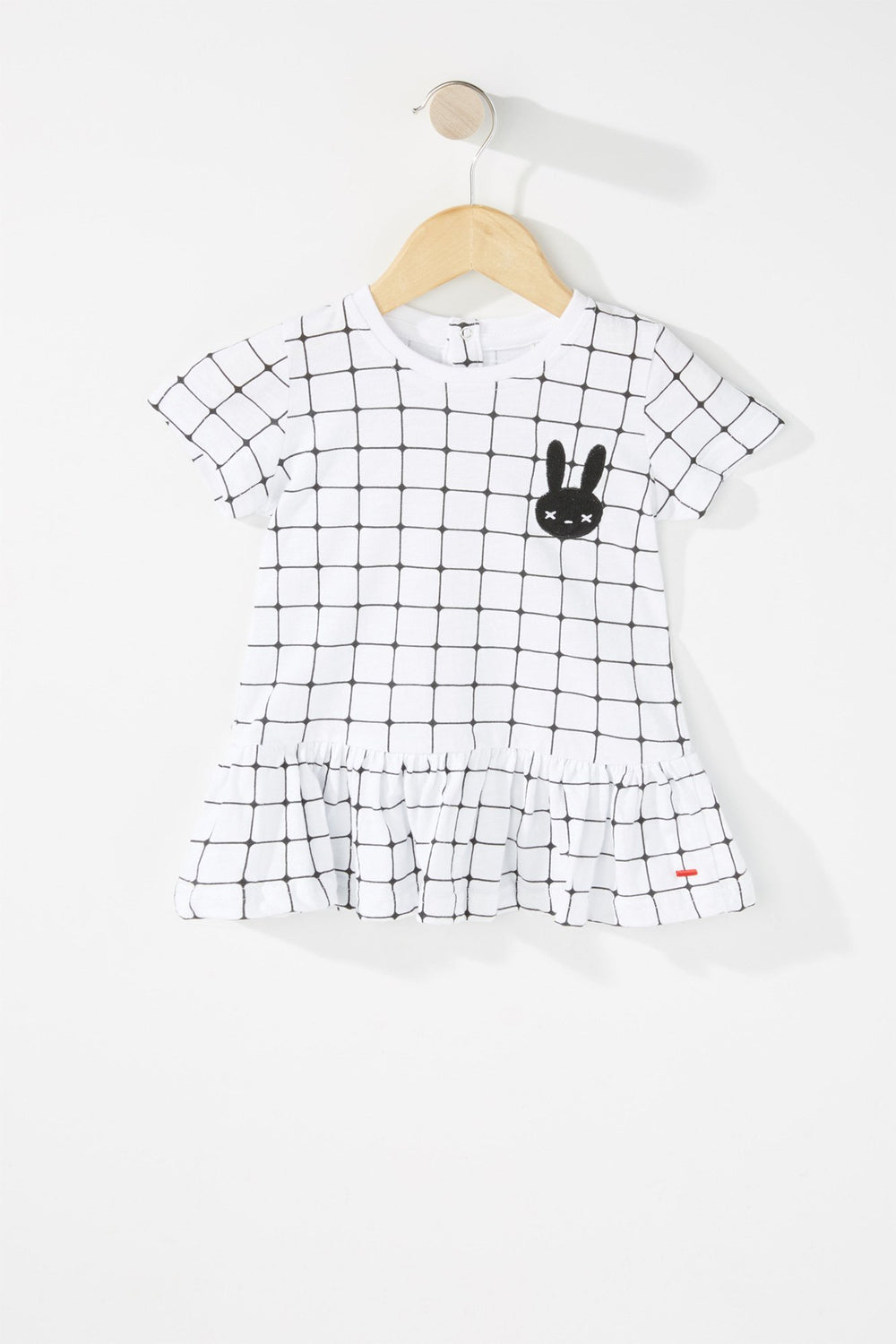 Kids Robe à basque avec broderies Lapin pour bébé fille Blanc