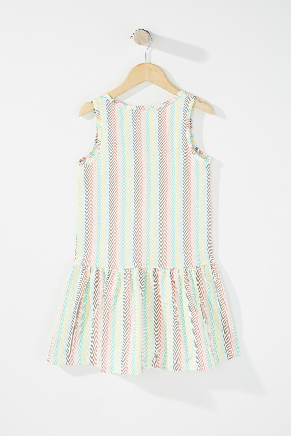 Kids Robe à basque sans manches imprimée pour fille Blanc