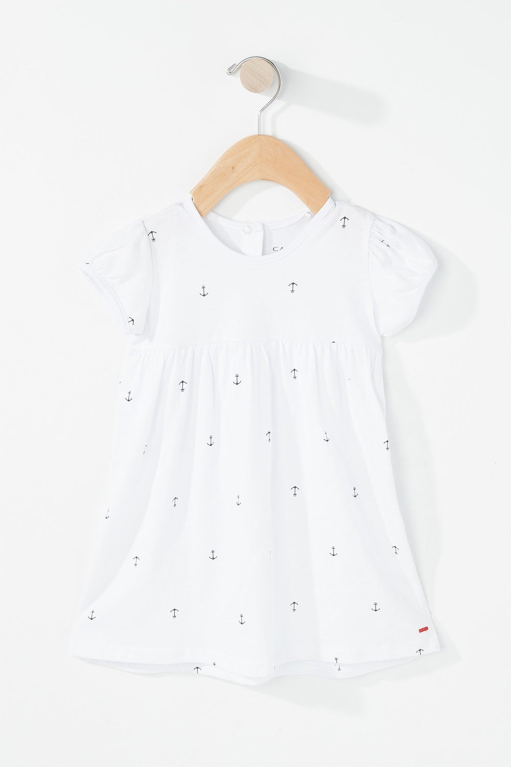 Kids Robe plissée à imprimé Ancre pour bébé fille Blanc