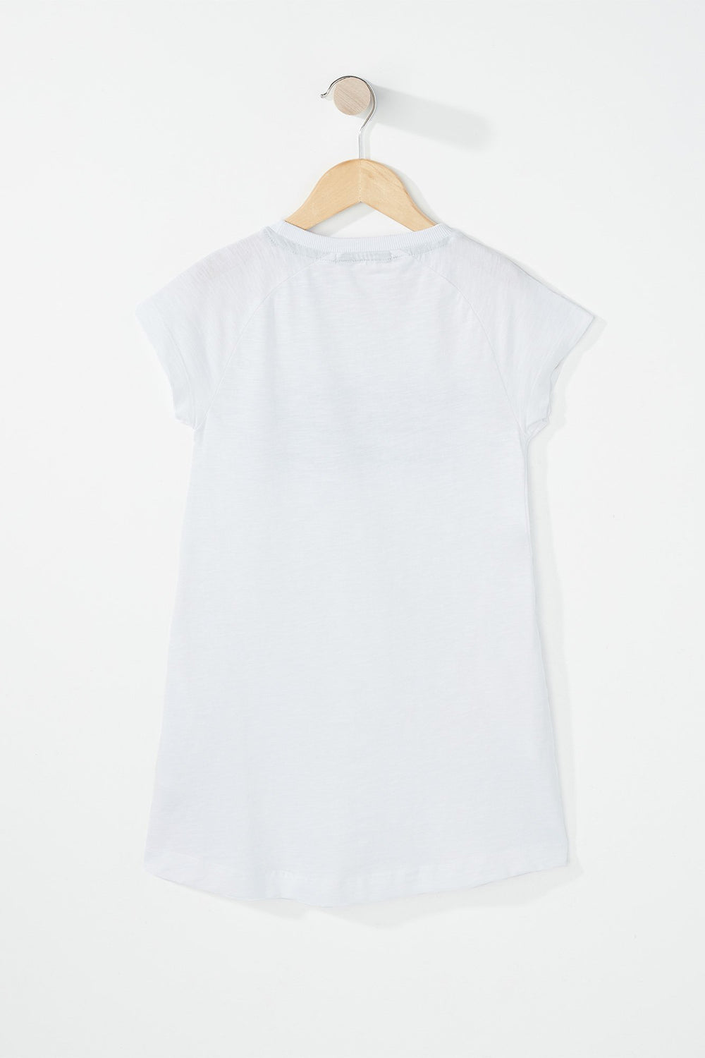 Kids Robe t-shirt à message avec broderies florales pour fille Blanc
