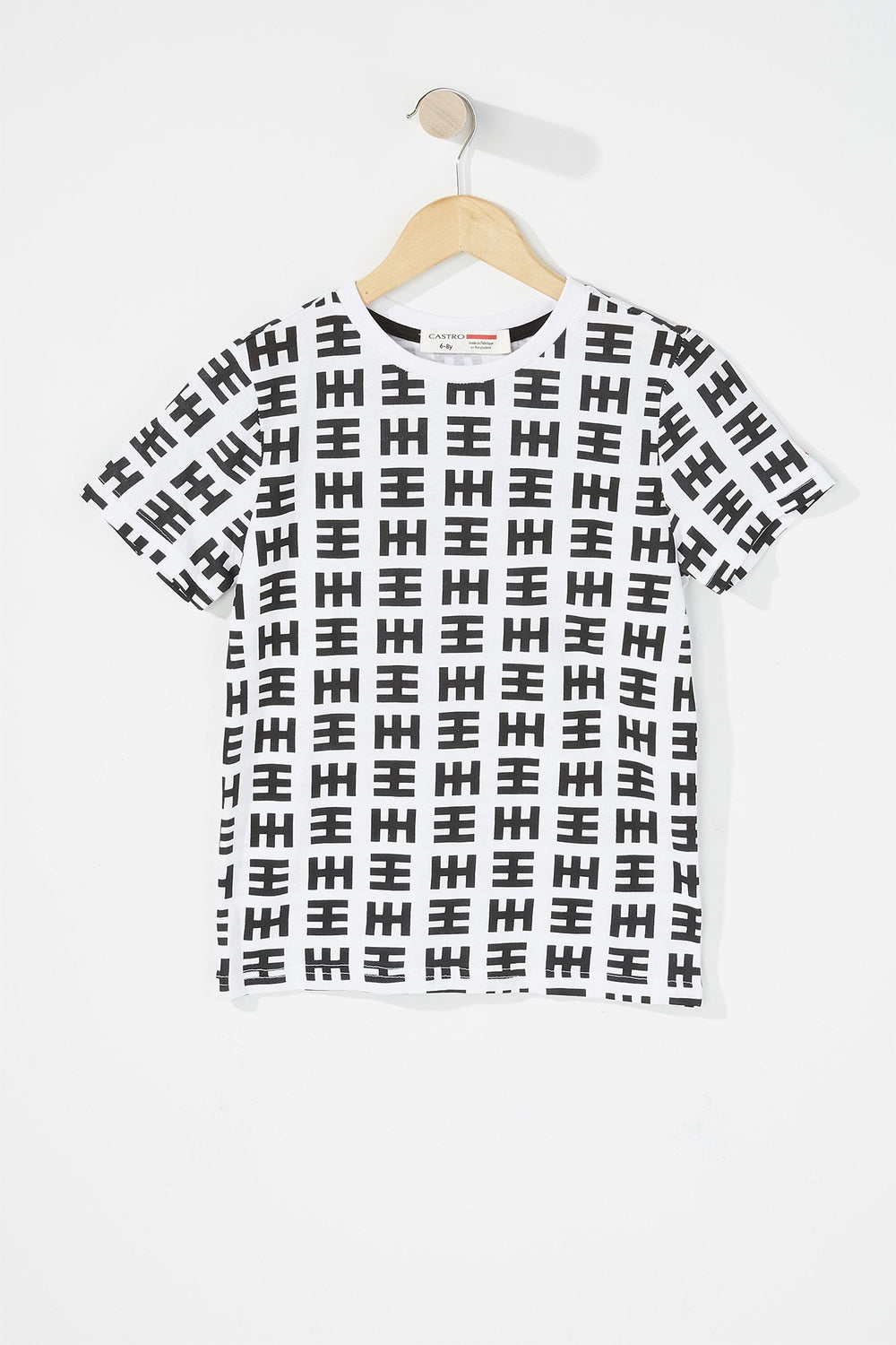 Kids T-shirt à imprimé géométrique pour garçon Blanc