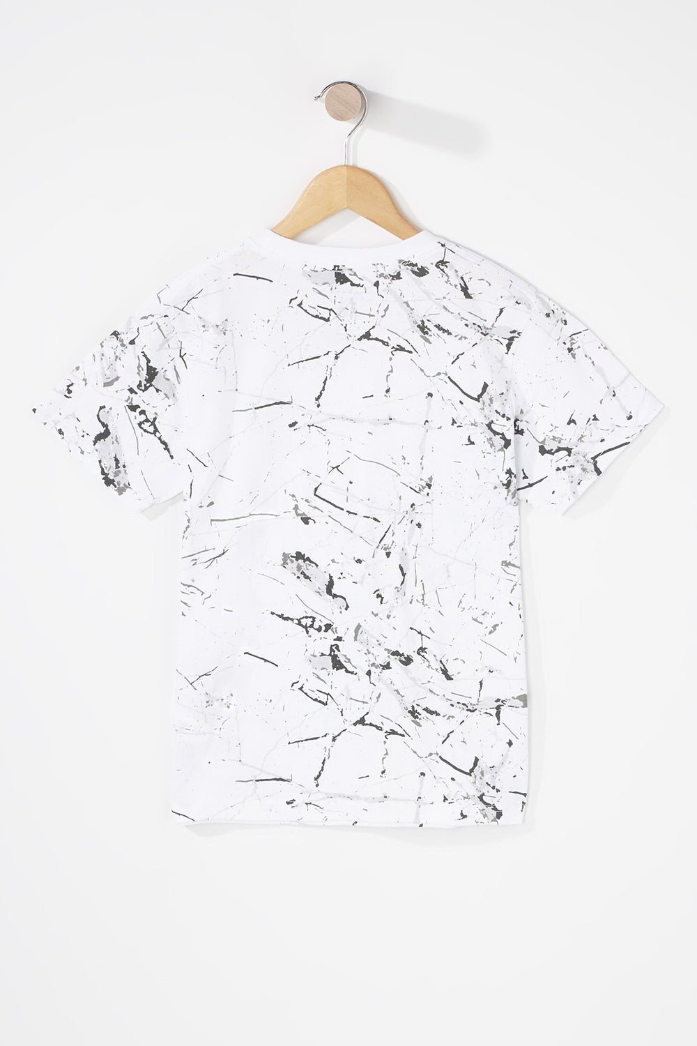Kids T-shirt à motif marbré pour garçon Blanc