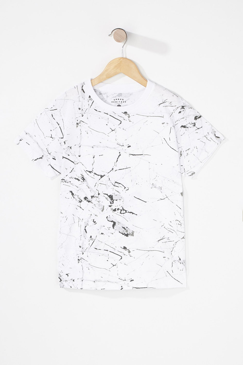 Kids T-shirt à motif marbré pour garçon Blanc