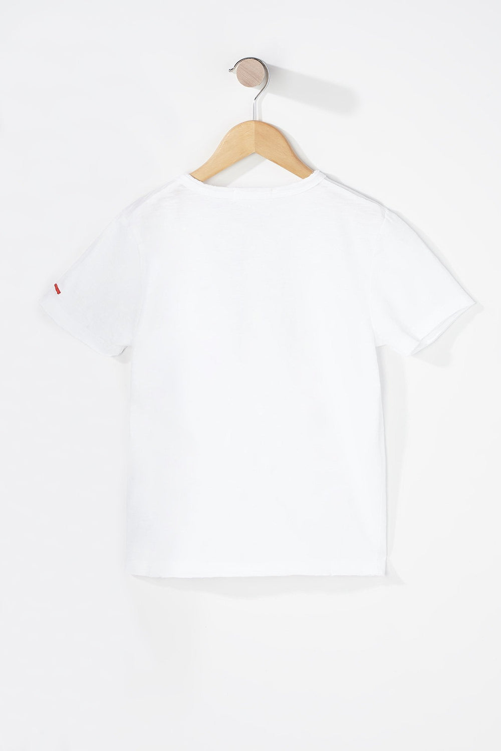 Kids T-shirt henley avec poche pour garçon Blanc
