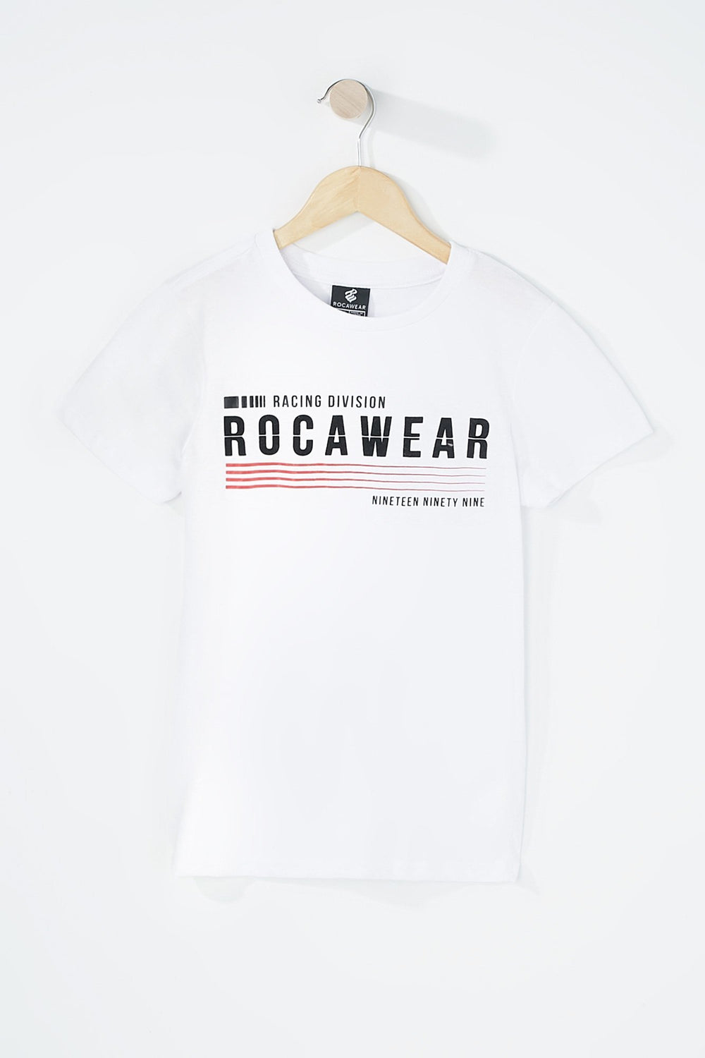 Kids T-shirt Rocawear à imprimé Racing Division rayé pour garçon Blanc