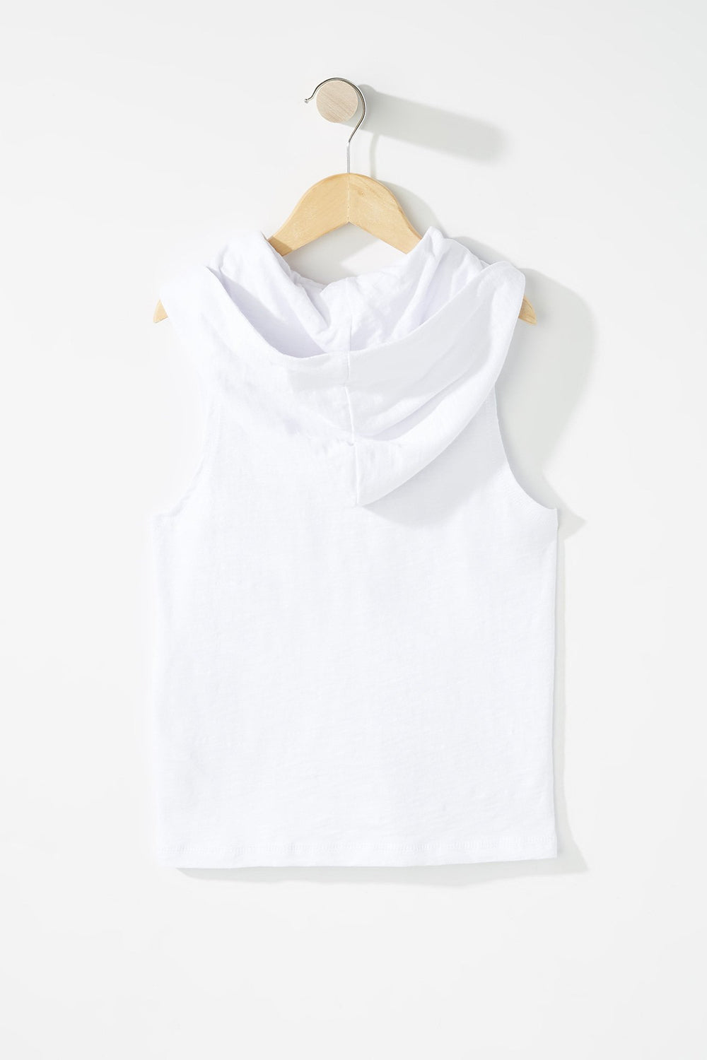Kids Veste imprimée à capuchon avec demi-fermeture à glissière pour garçon Blanc