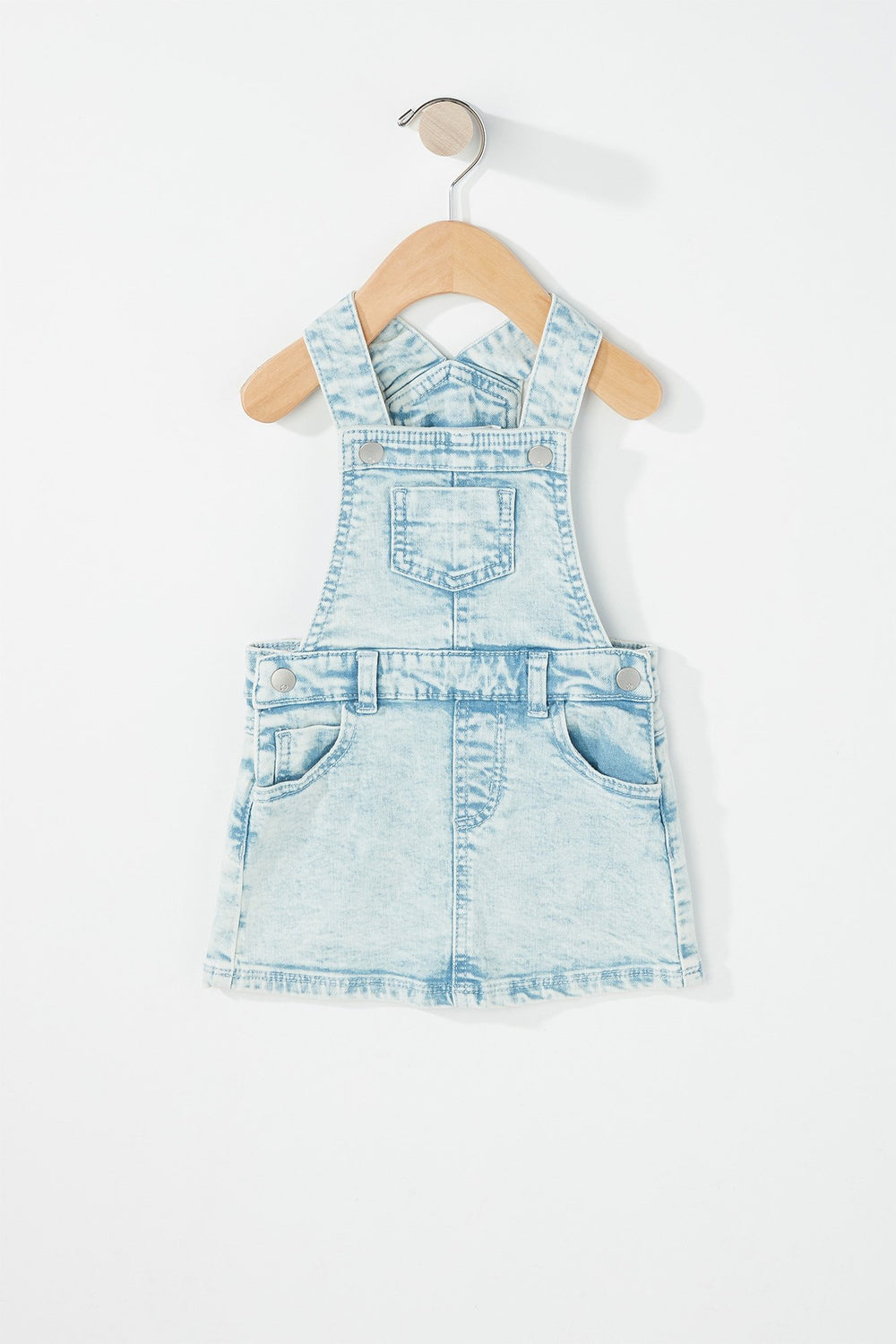 Kids Robe-salopette en denim pour bébé fille Bleu denim pâle