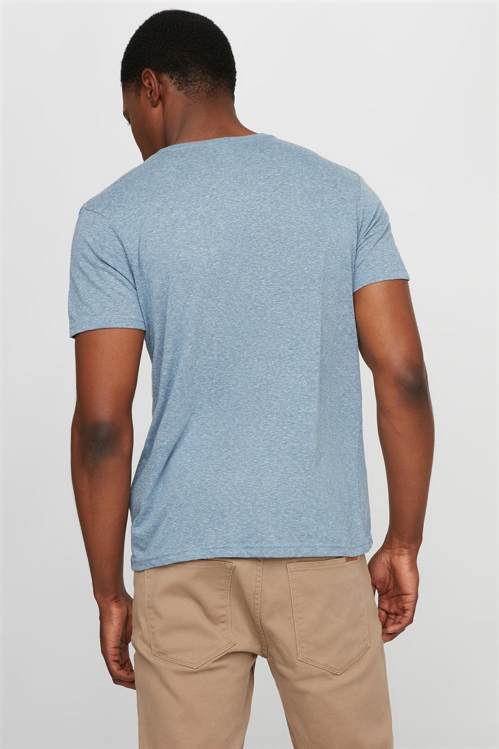 Men T-shirt à imprimé Snoopy Bleu denim