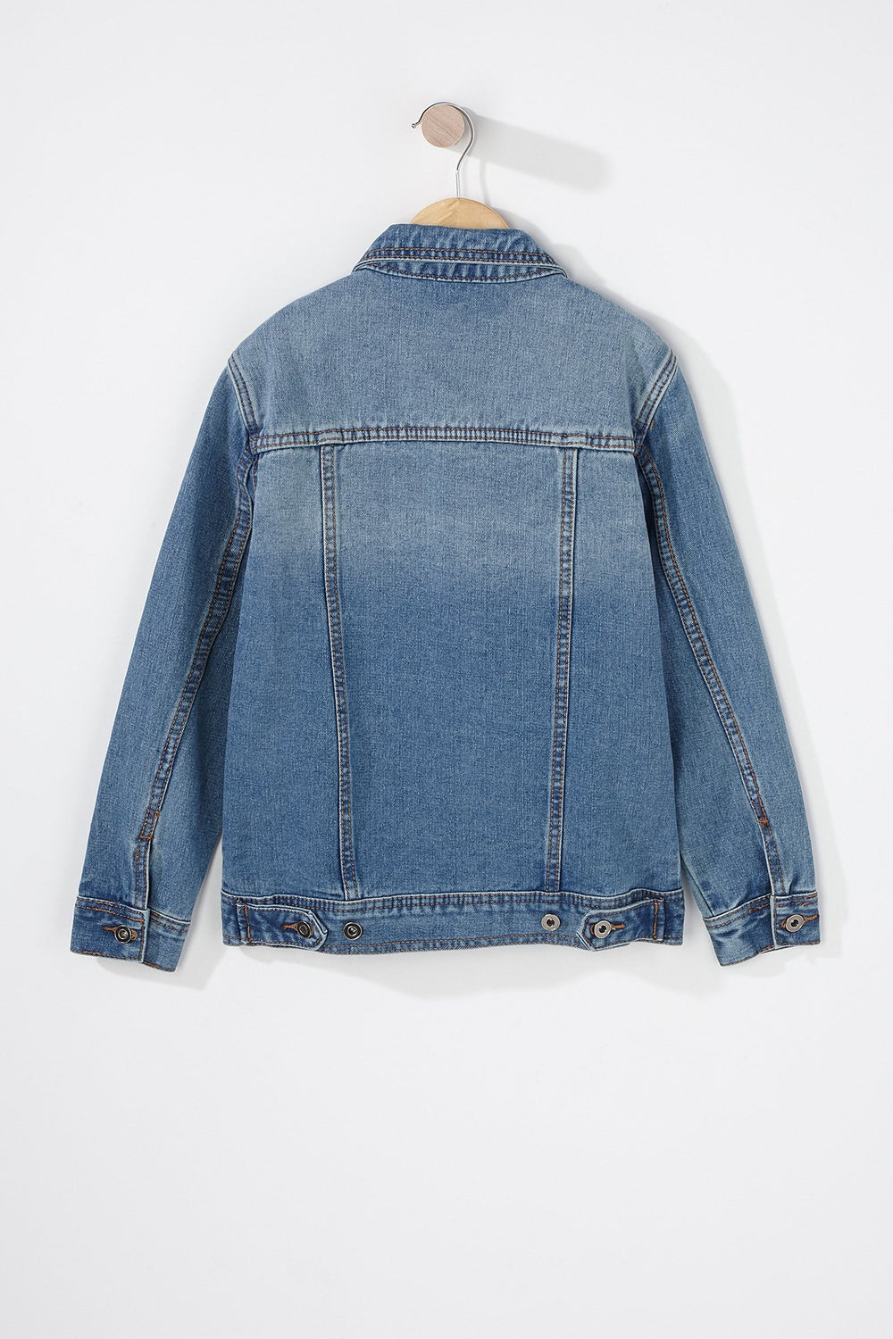 Kids Blouson en denim classique de style camionneur pour garçon Bleu denim