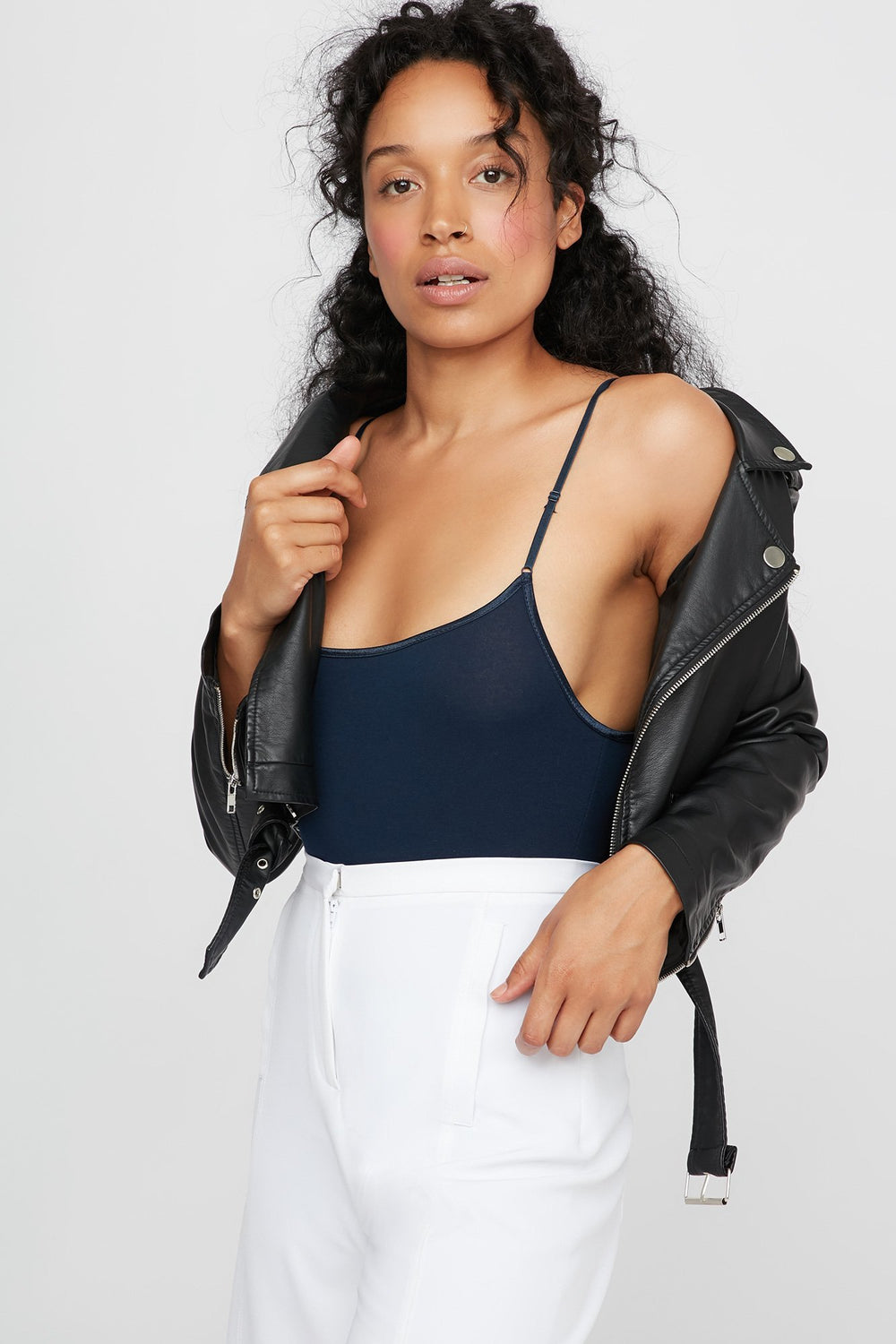 Women Camisole longue de base Bleu foncé