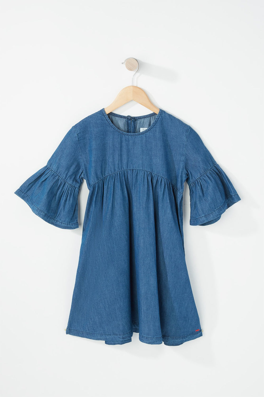 Kids Robe en denim à manches évasées pour fille Bleu foncé