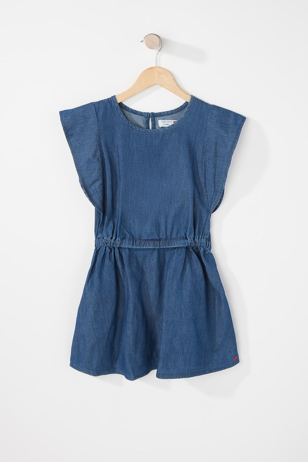 Kids Robe volantée en denim pour fille Bleu foncé