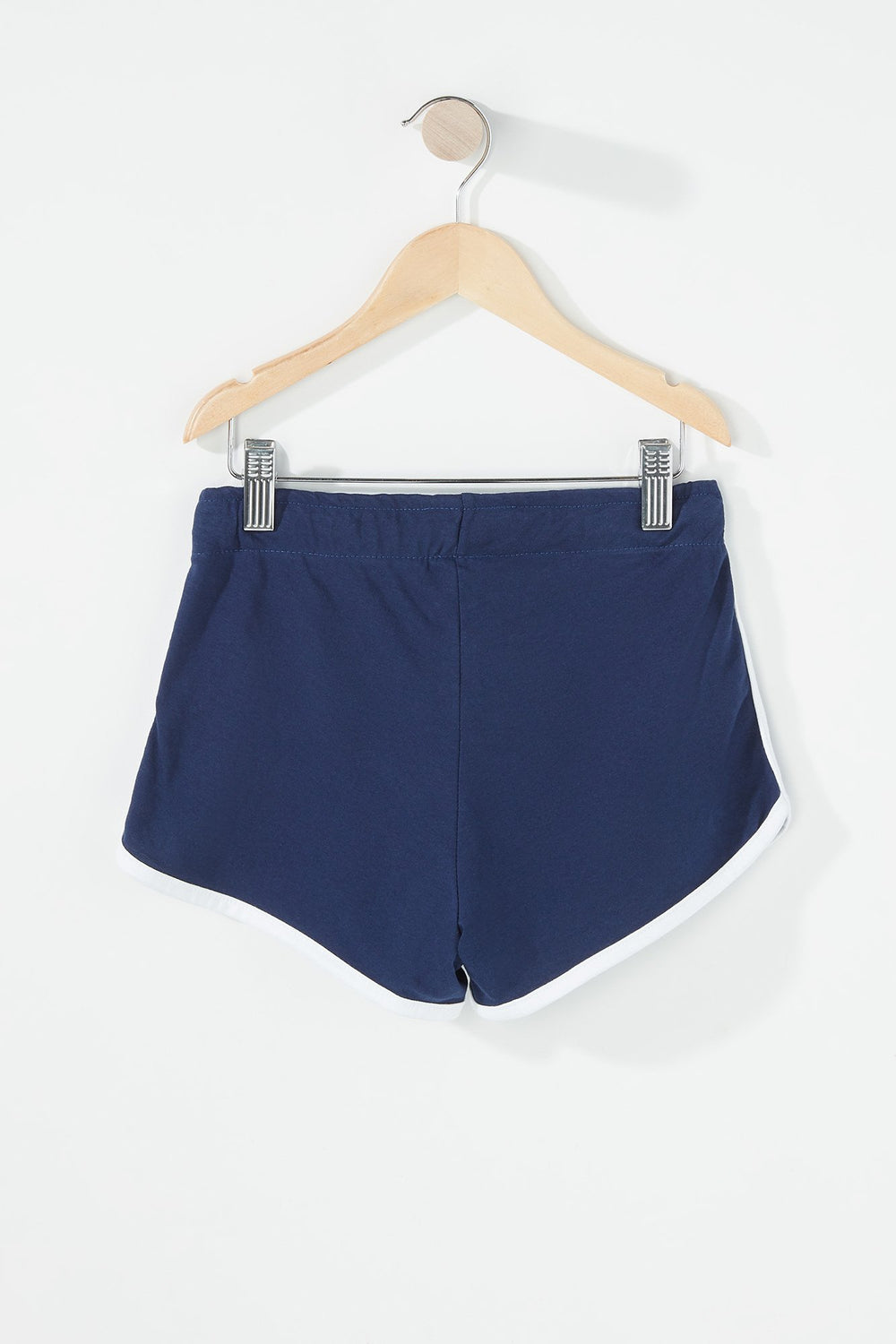 Kids Short contrastant à ourlet arrondi pour fille Bleu foncé