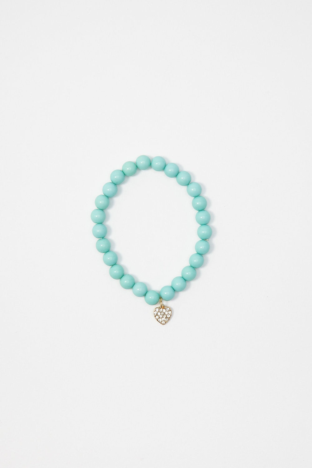 Women Bracelet avec breloque et billes Bleu mer
