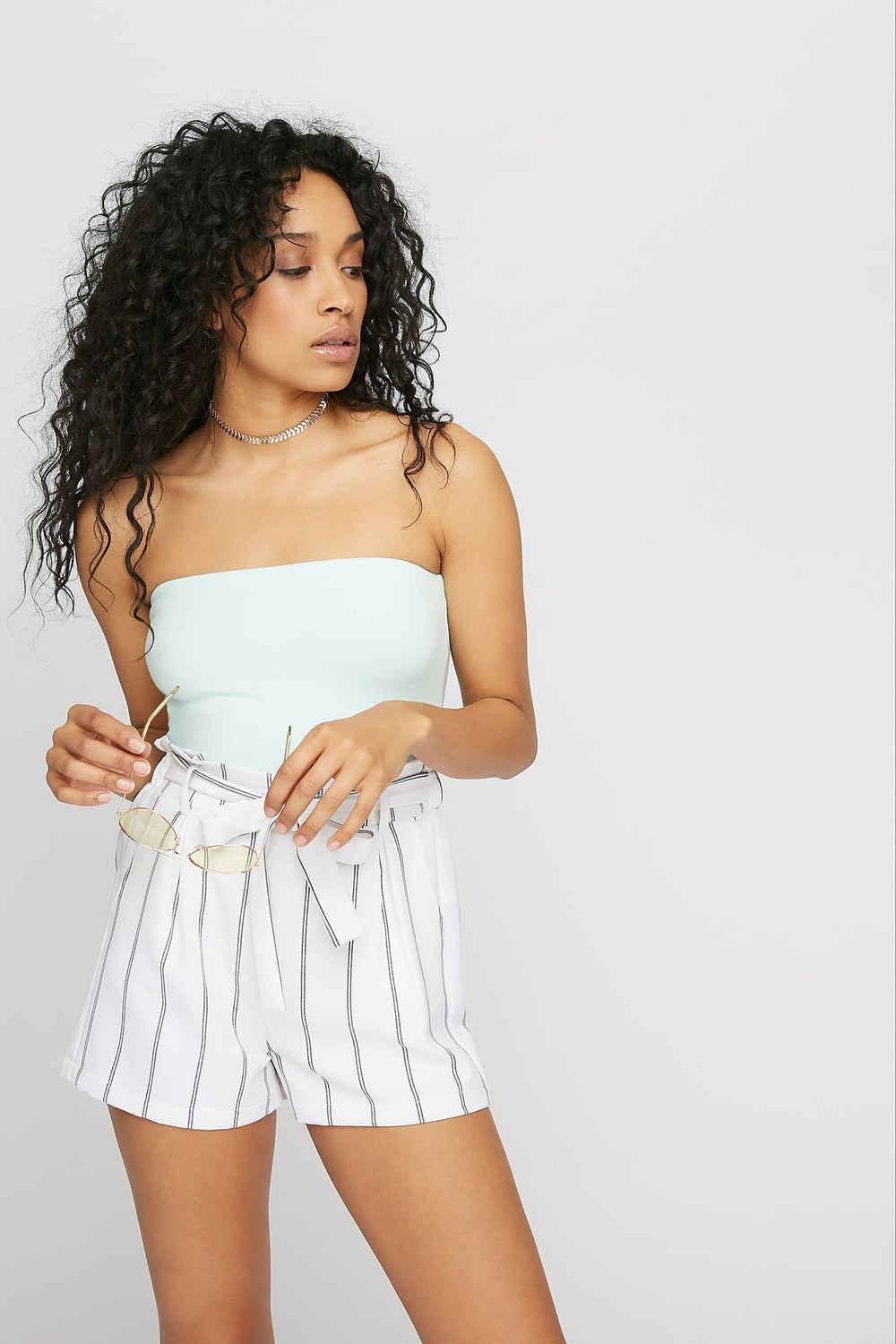 Women Bustier tubulaire de base Bleu mer