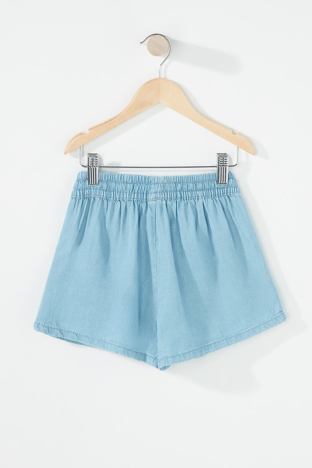 Kids Short en chambray à taille coulissante pour fille Bleu moyen
