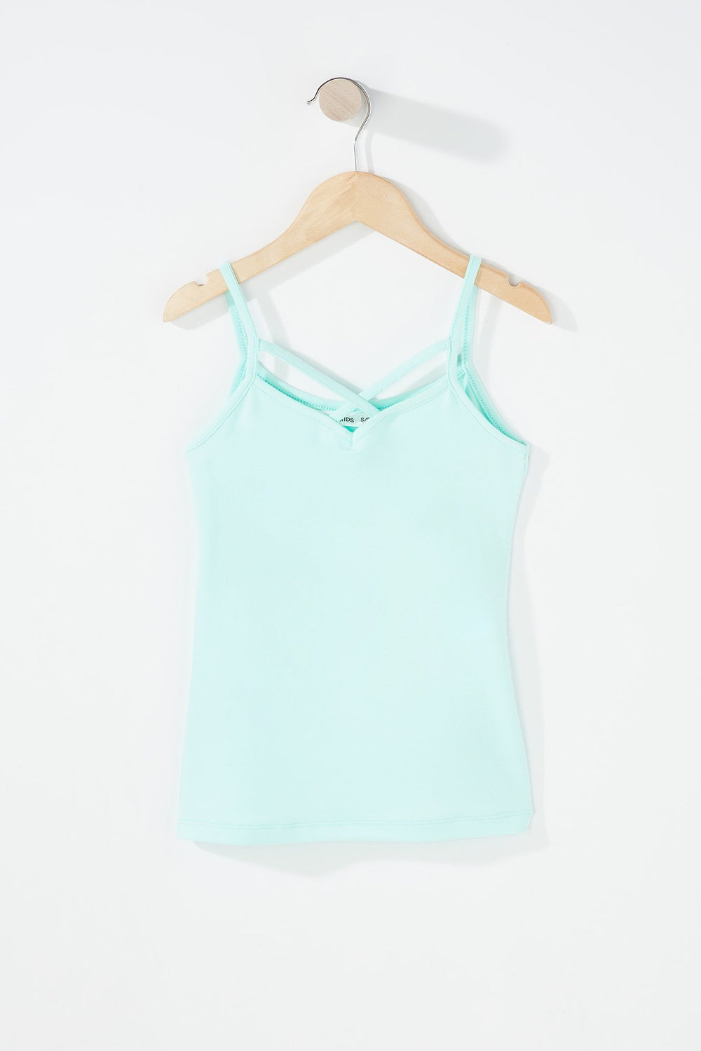 Kids Camisole à motif de cage pour fille Bleu pâle