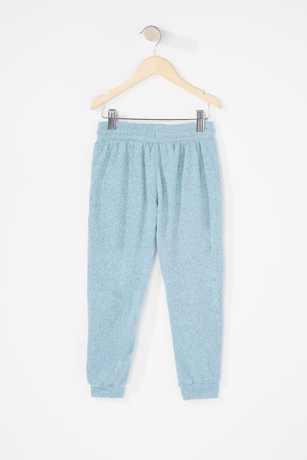 Kids Pantalon de jogging en molleton à taille coulissante Bleu pâle