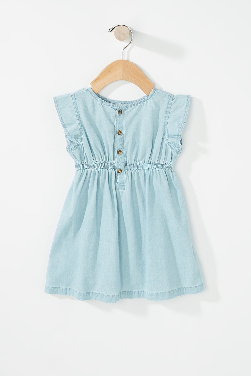 Kids Robe volantée en denim pour bébé fille Bleu pâle