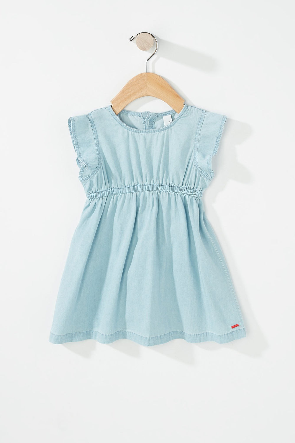 Kids Robe volantée en denim pour bébé fille Bleu pâle