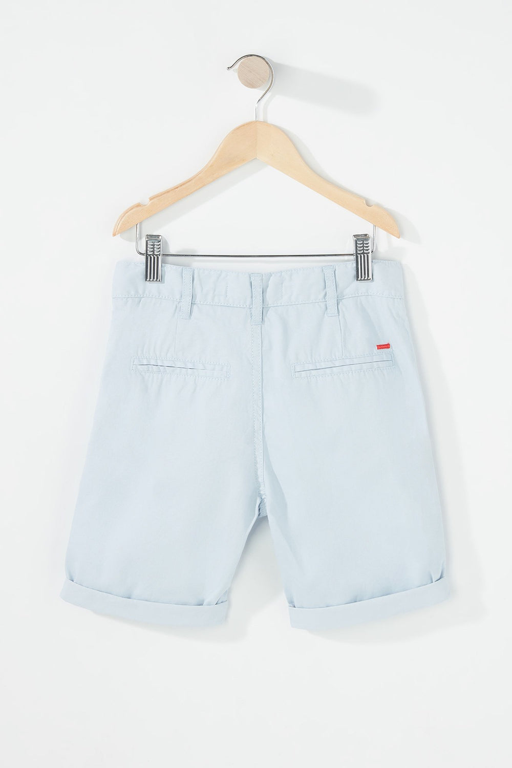 Kids Short chino à revers roulés pour garçon Bleu pâle