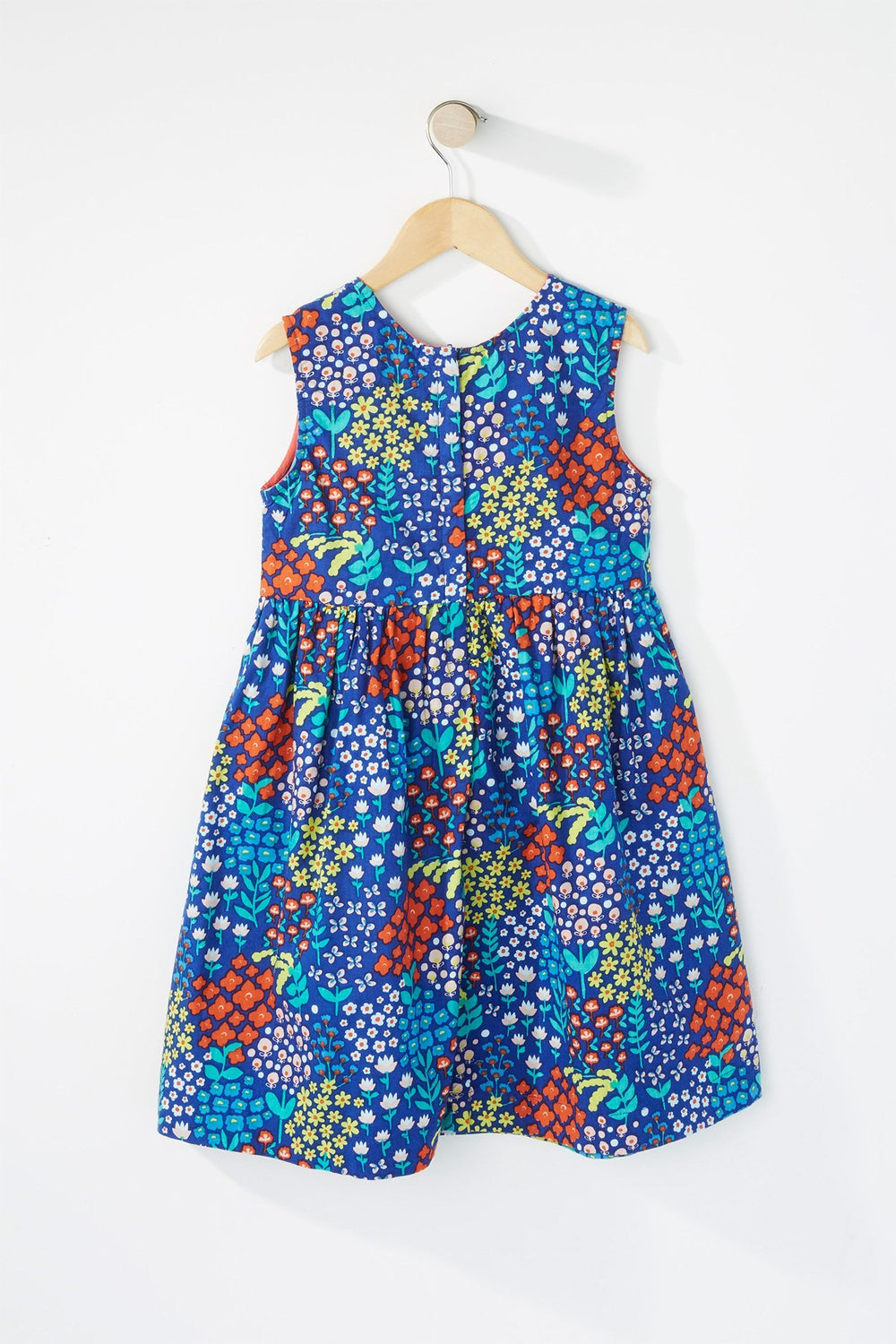 Kids Robe plissée fleurie pour fille Bleu roi