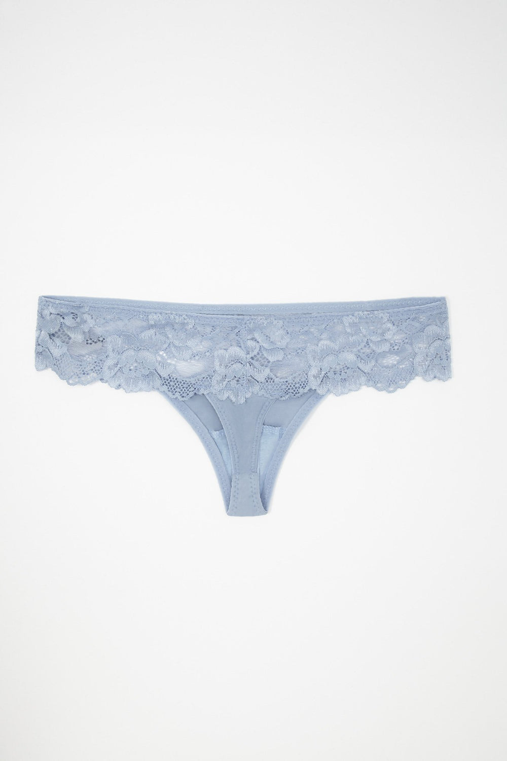 Women Tanga en dentelle avec boucle Bleu