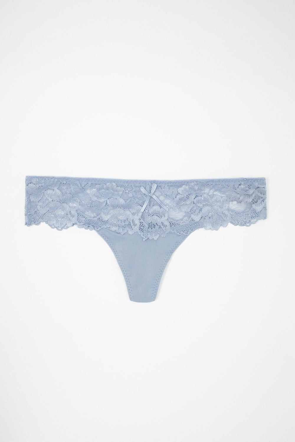 Women Tanga en dentelle avec boucle Bleu
