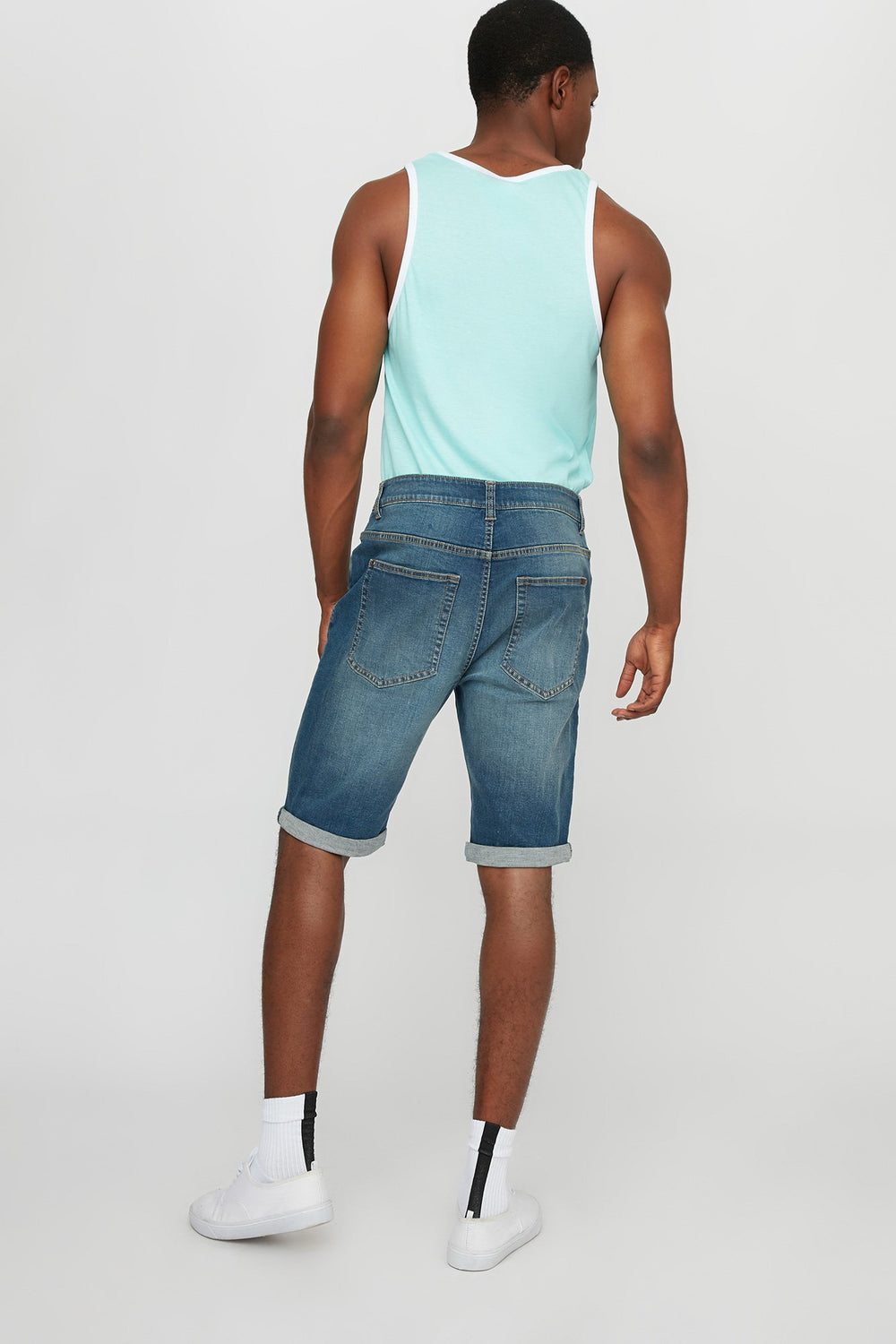 Men Débardeur à liséré contrastant avec poche colorée Bleu