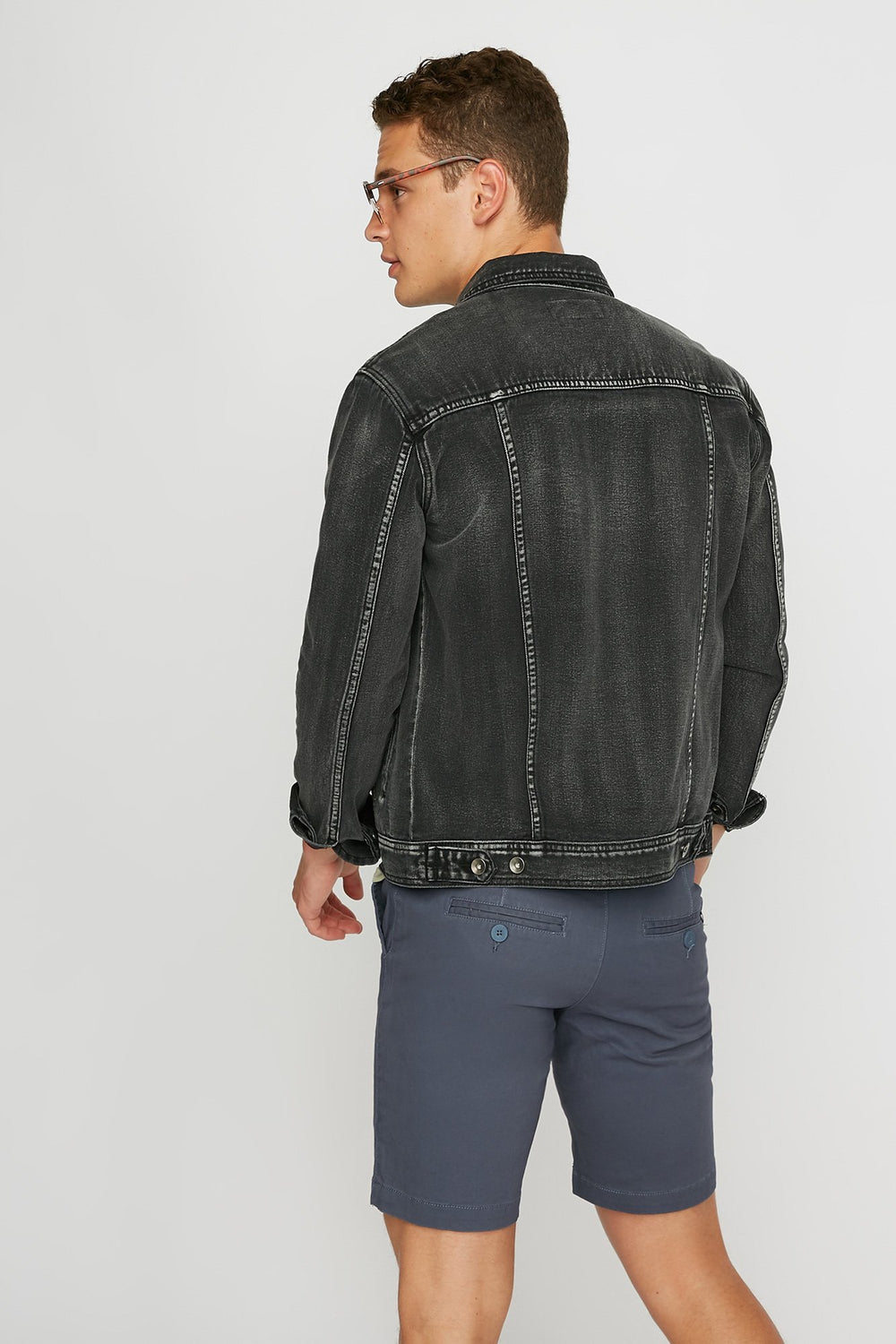 Men Short chino de base Bleu