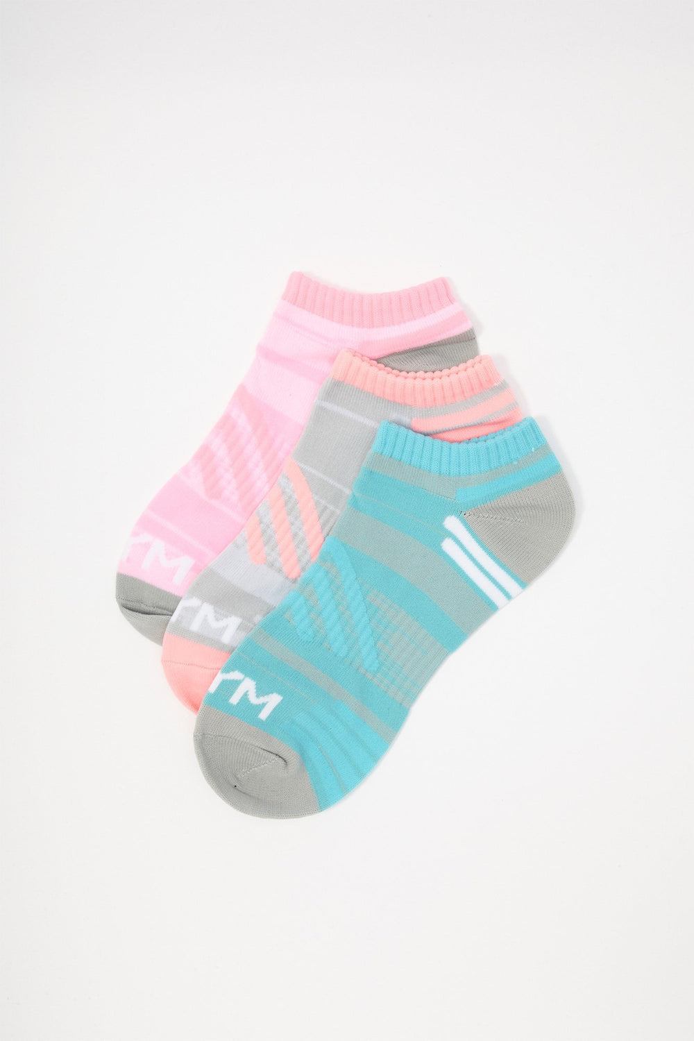 Women Socquettes sport à blocs de couleurs (3 paires) Bleu