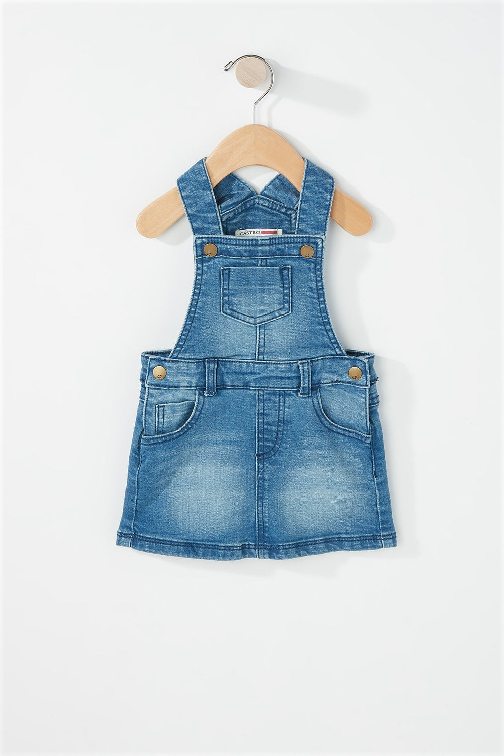 Kids Robe-salopette en denim pour bébé fille Bleu
