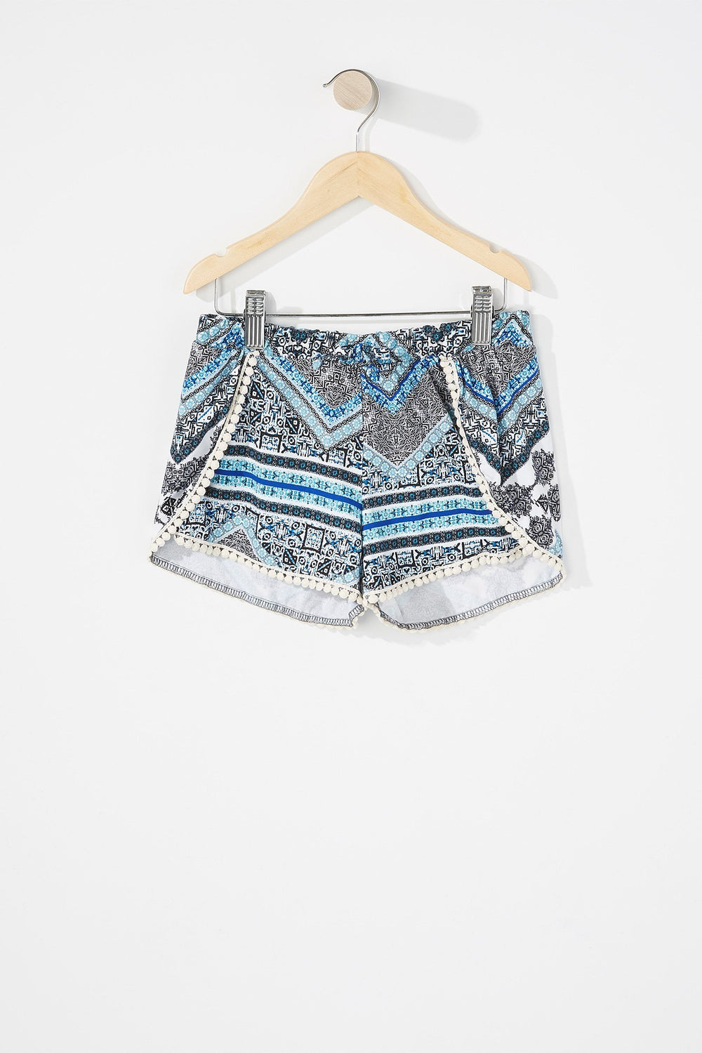 Kids Short léger crocheté à imprimé Tulipe pour fille Bleu