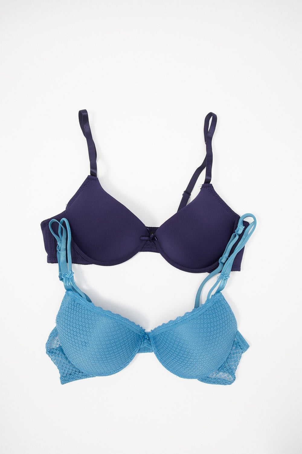 Women Mesh Push-Up Bra (2 Pack) Blue