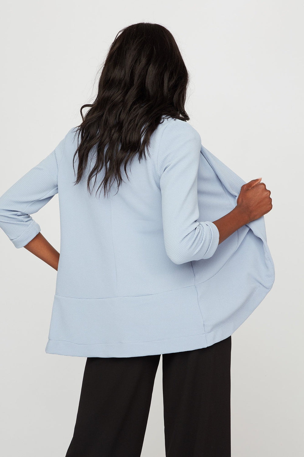 Women Open-Front Blazer Blue
