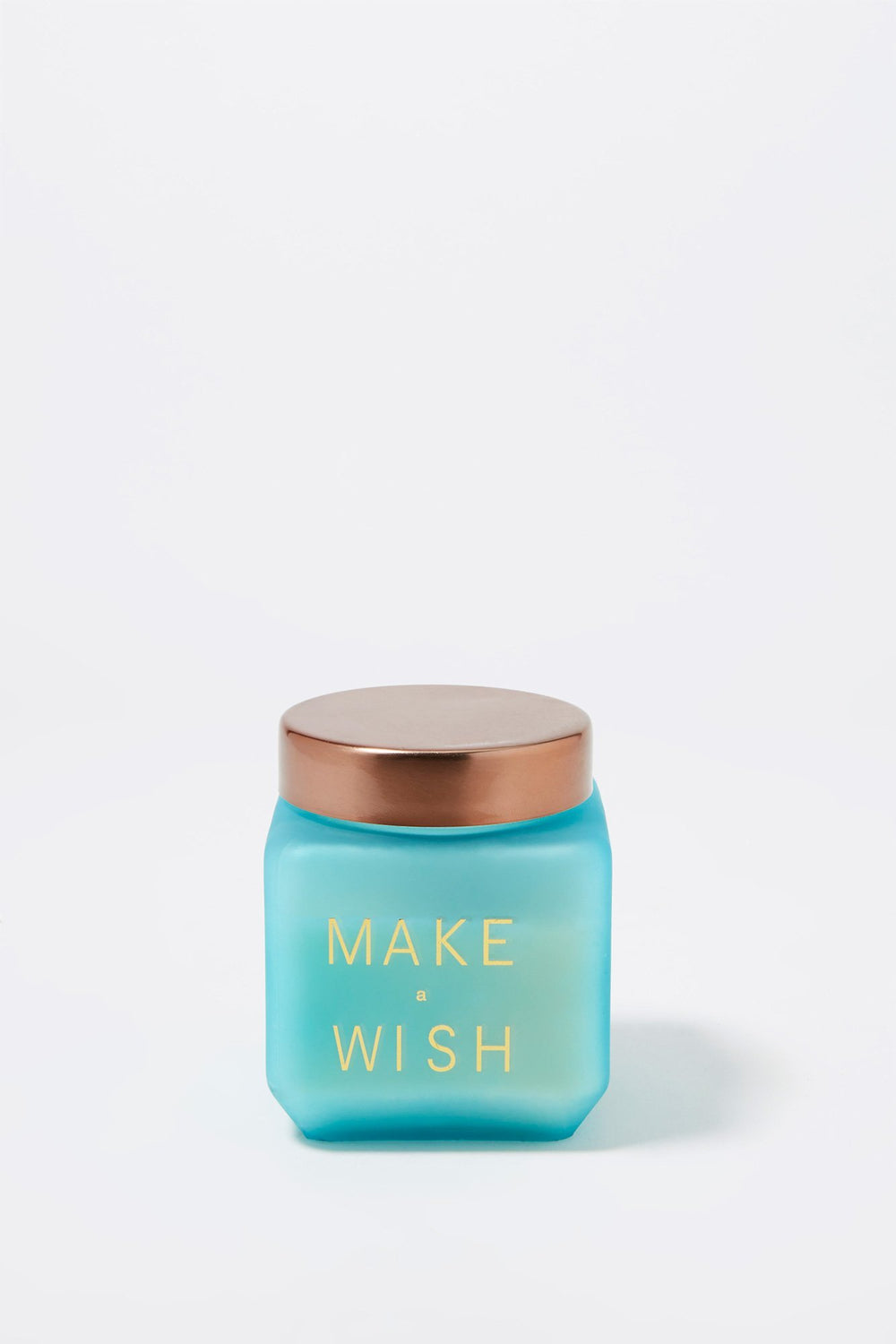 Women Make A Wish Frosted Glass Candle Blue