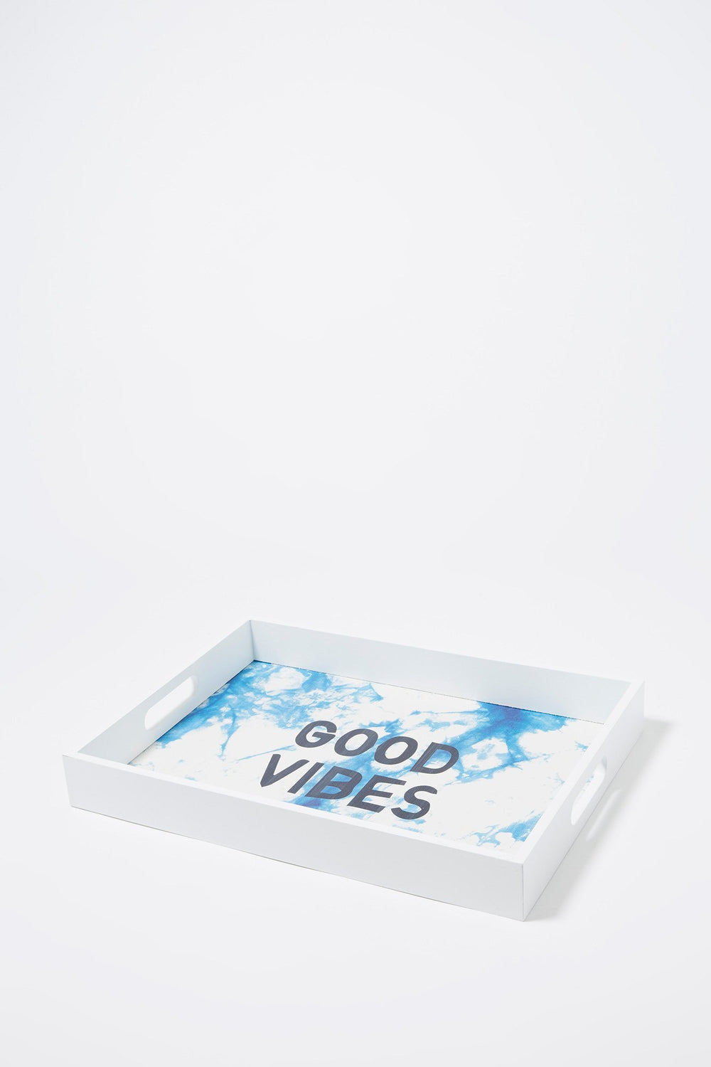 Women Printed Serving Tray Blue
