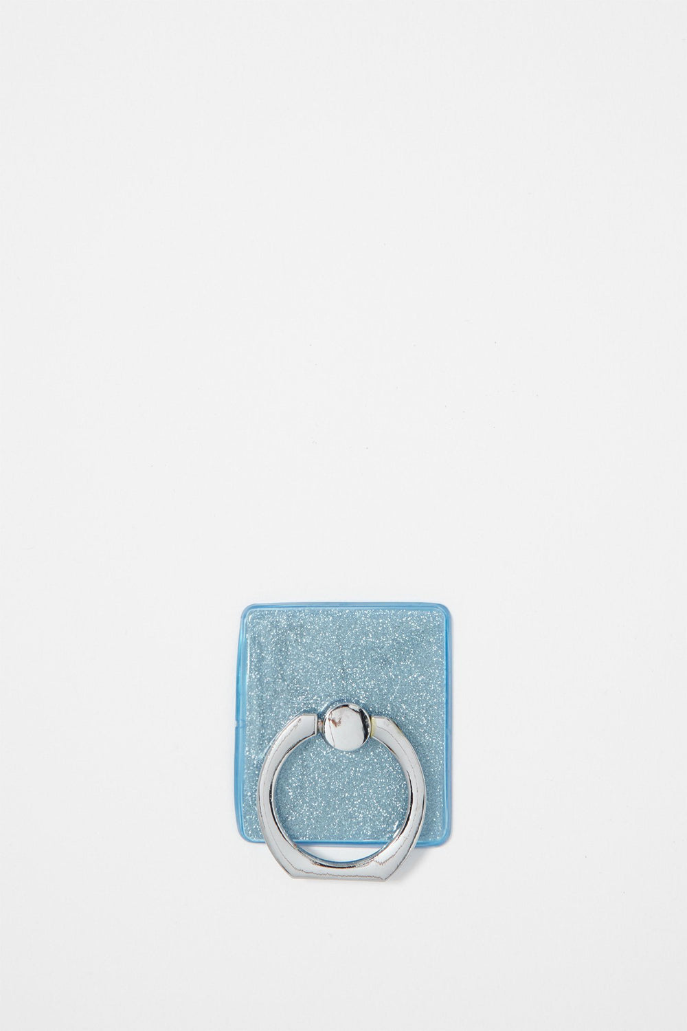 Women Square Glitter Ring Phone Stand Blue