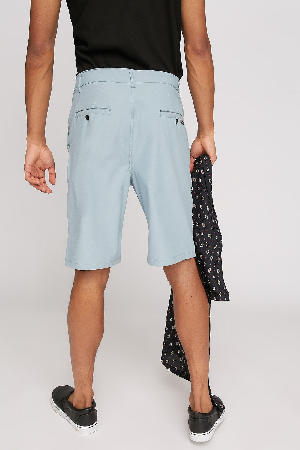 Men Textured Hybrid Short Blue