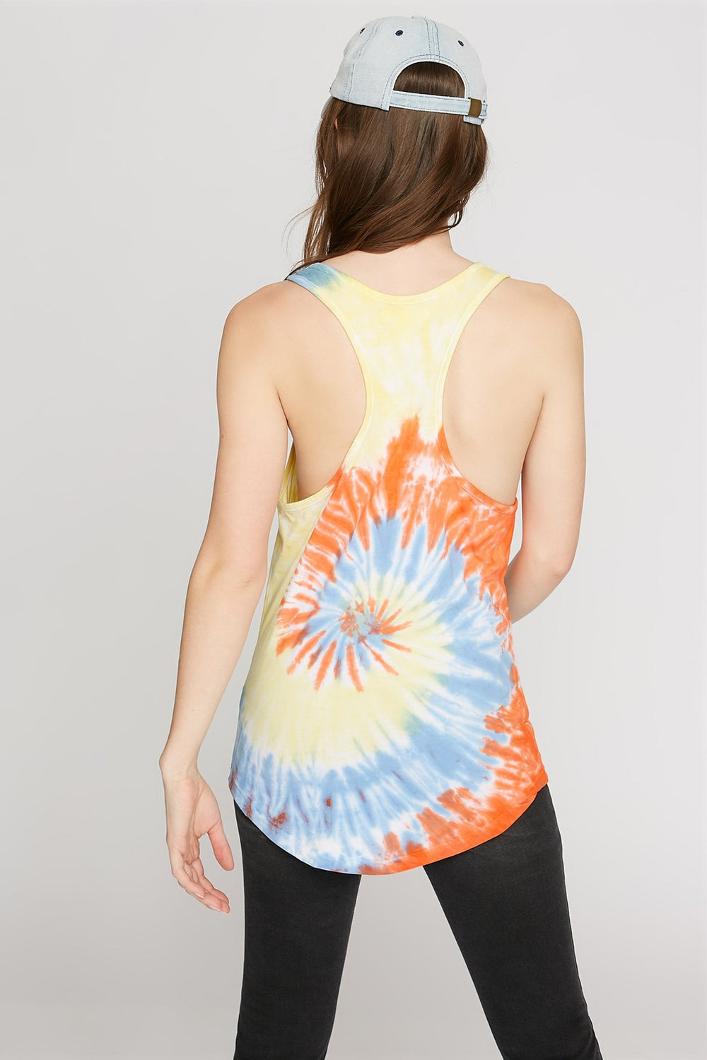 Women Tie-Dye Racerback Tank Blue