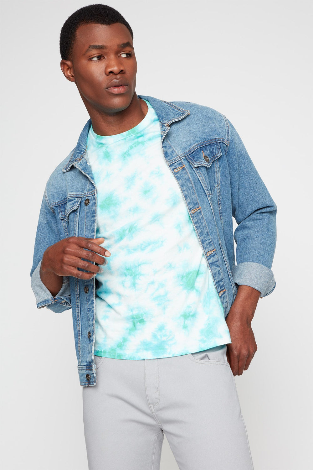 Men Tie-Dye T-Shirt Blue