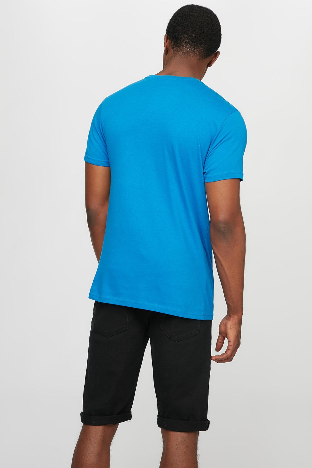 Men World Cup England Graphic Crewneck T-Shirt Blue