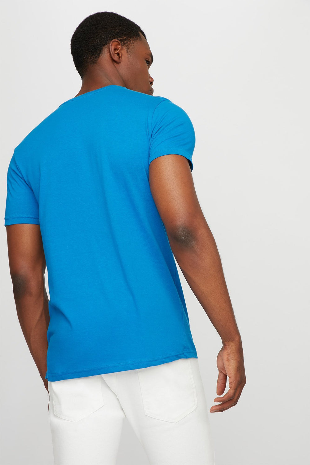 Men World Cup France Graphic Crewneck T-Shirt Blue