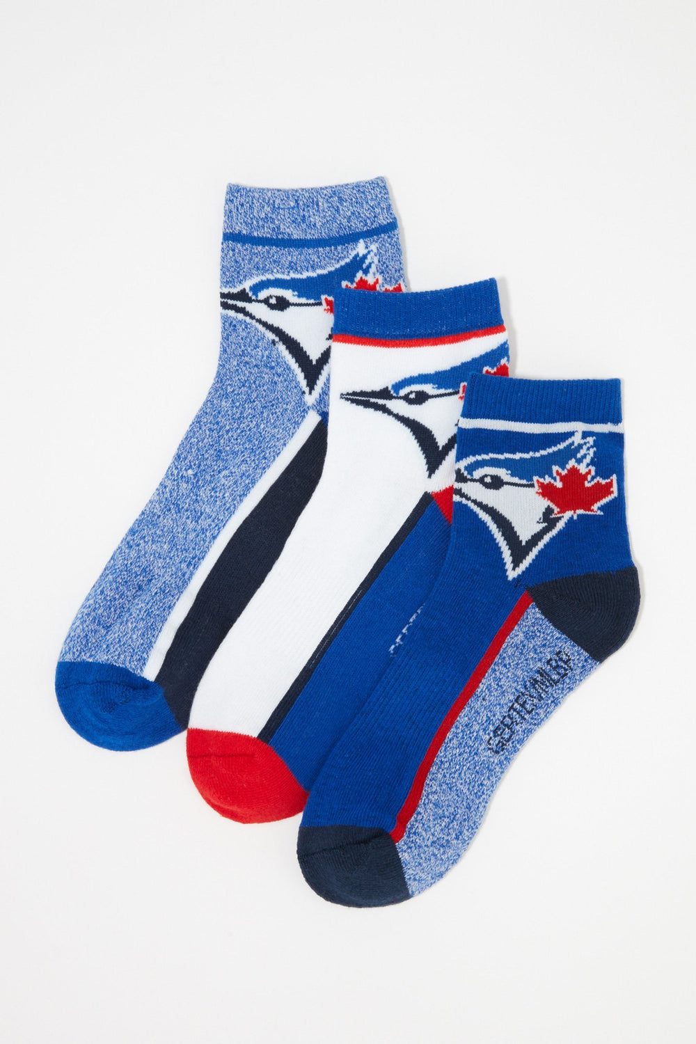 Kids Boys Blue Jays Graphic Socks (3 Pairs) Blue