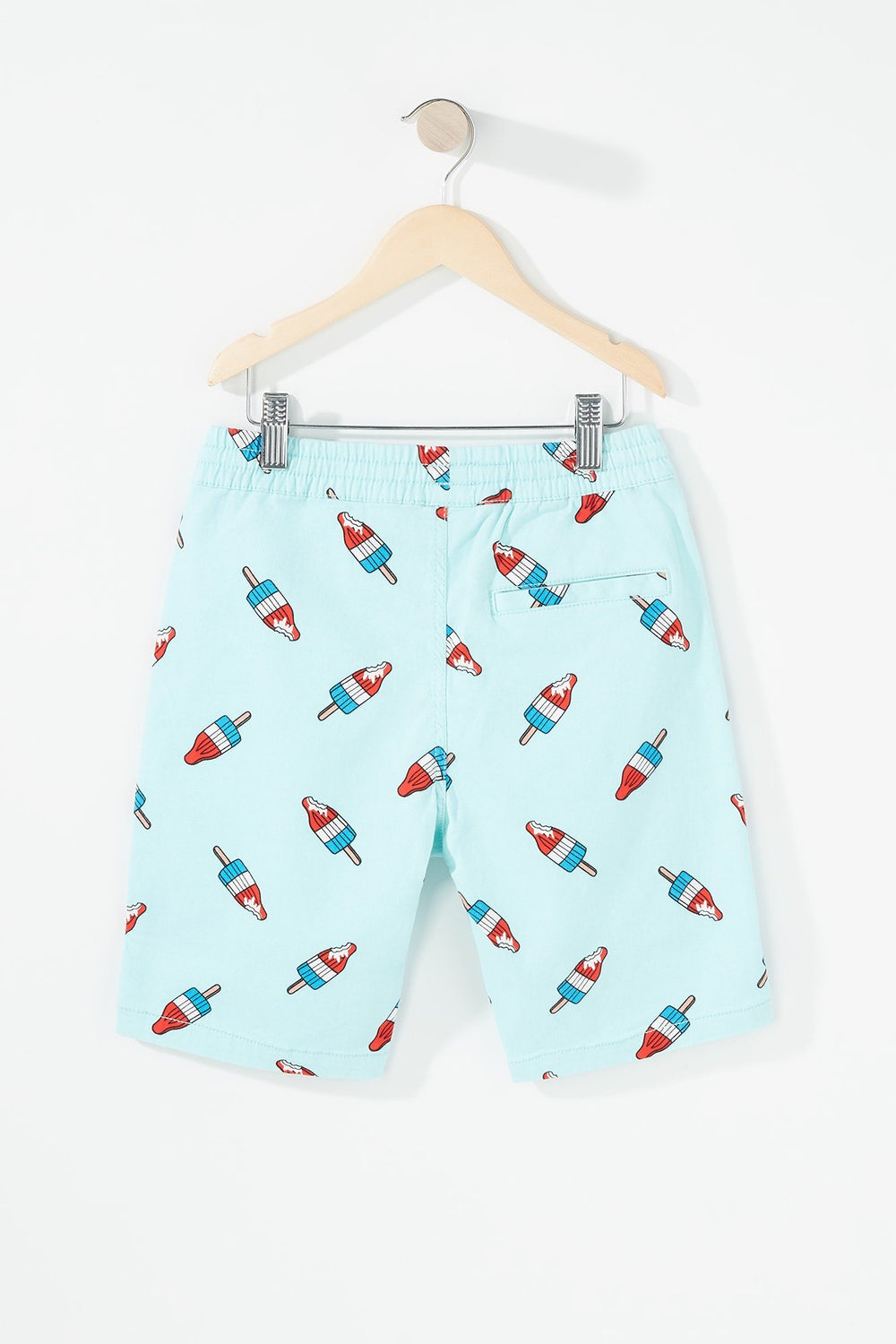Kids Boys Printed Drawstring Slim Short Blue