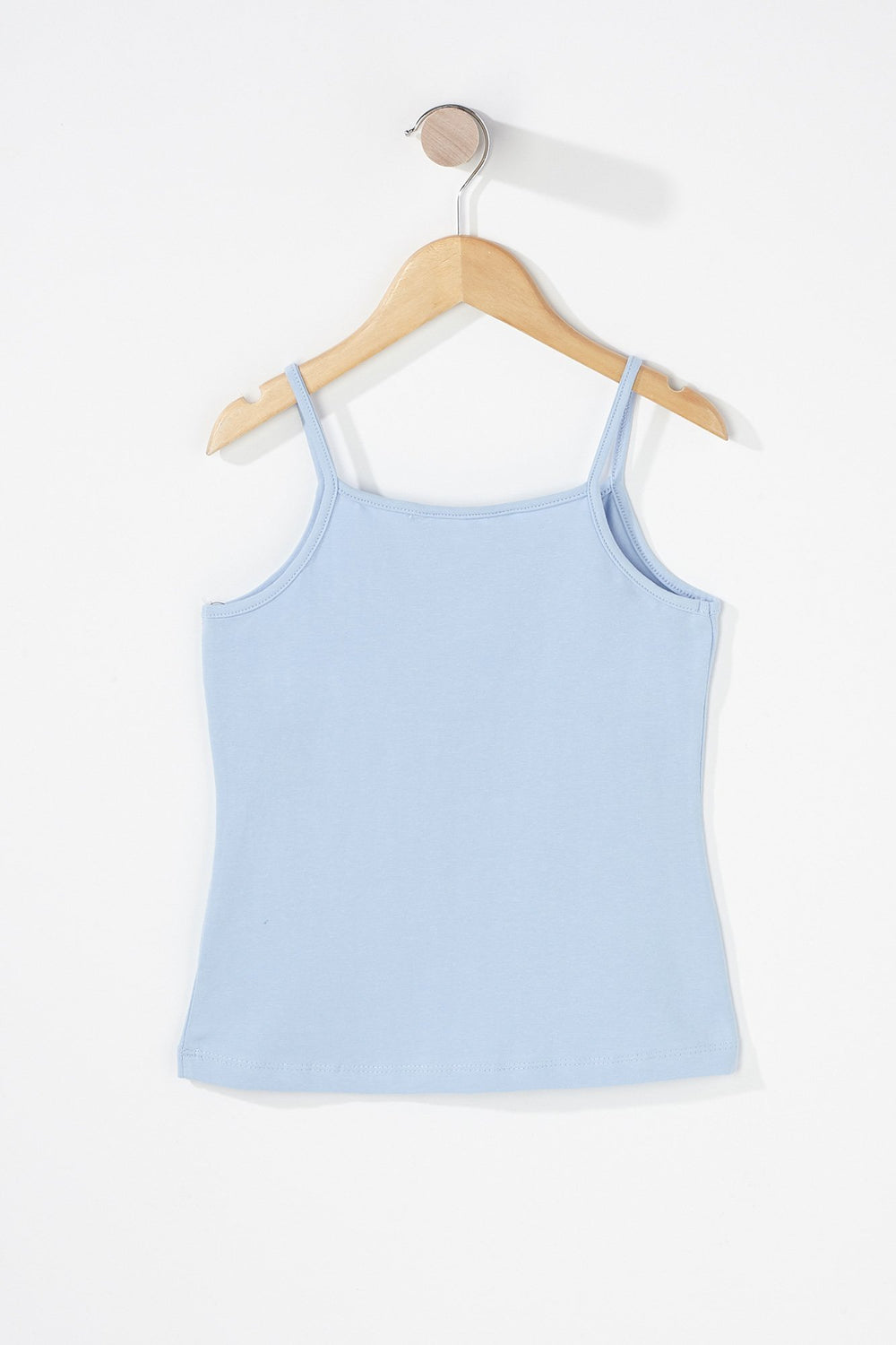 Kids Girls Coloured Basic Camisole Blue
